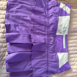 Lululemon Purple Athletic Tennis Skirt with White Accent. SIZE TAG IS MISSING